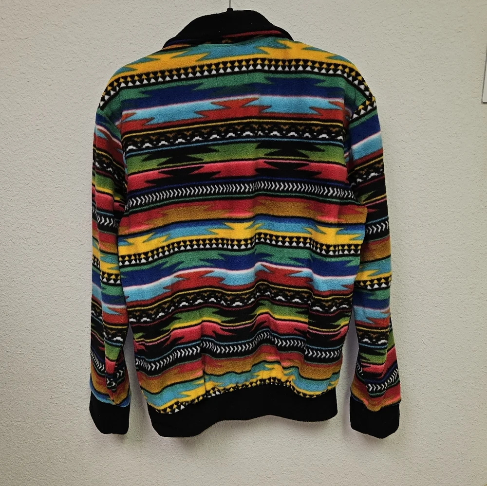 Fleece Aztec Patterned Pullover - Large - Picture 2 of 4